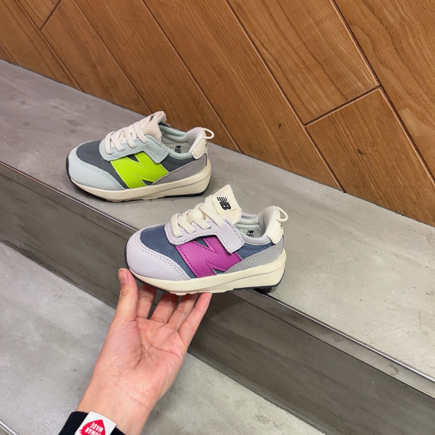 New Balance NW370 日本限定 淡灰綠 灰紫 魔鬼氈 好穿脫 小童 童鞋 NW370DC NW370DA