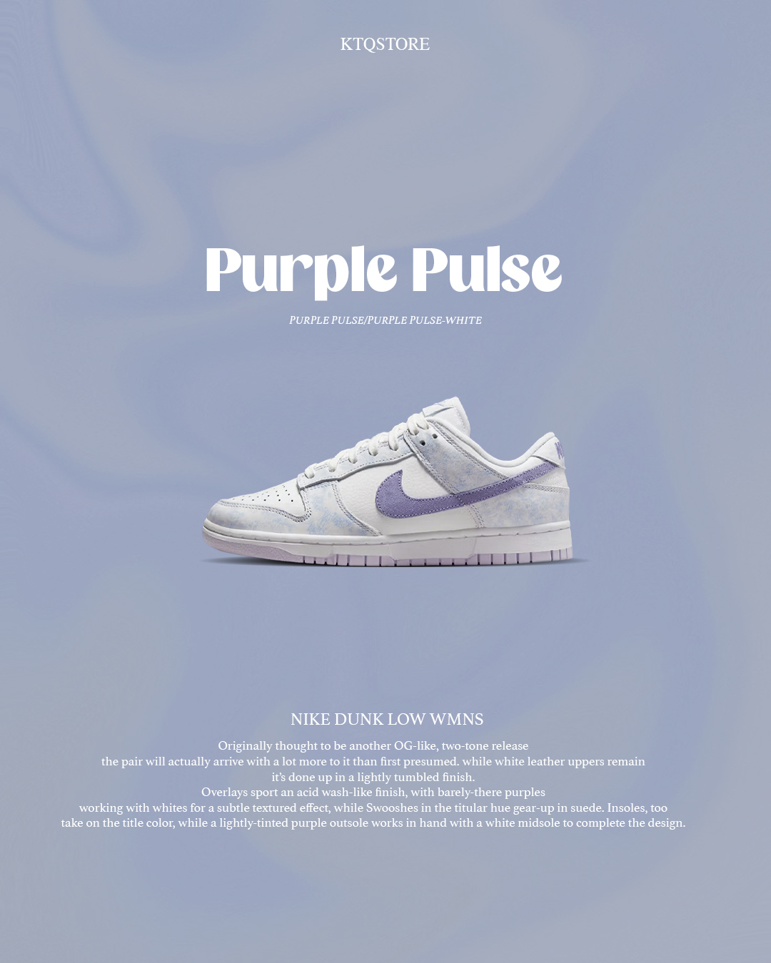 KTQ STORE ‧ Nike Dunk Low OG 渲染 丁香紫 DM9467-500