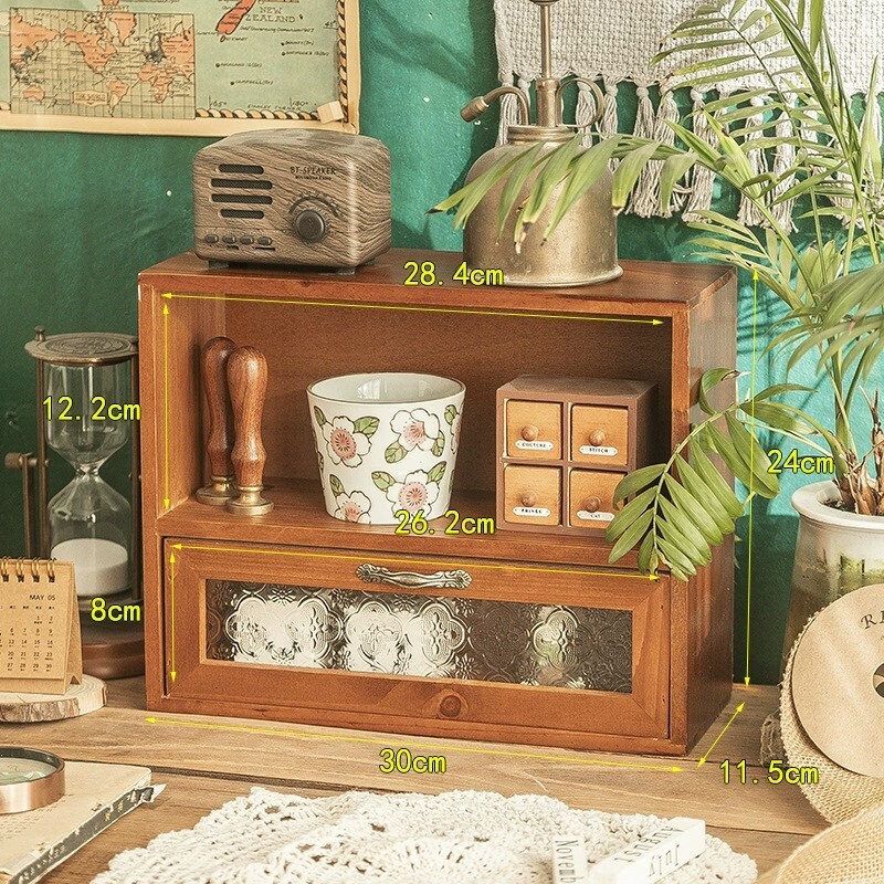 《5664》復古桌面木質收納櫃