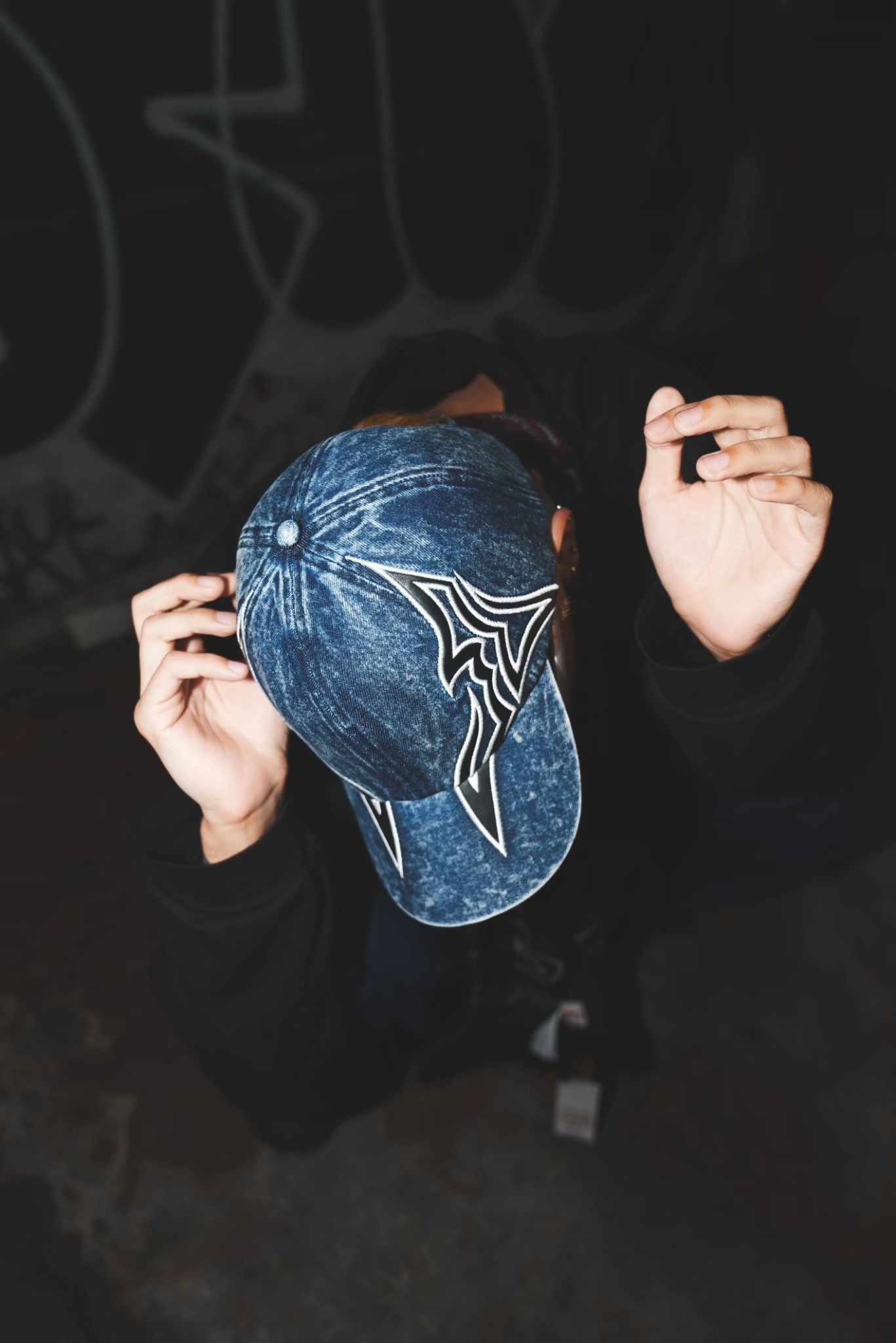 WASHED BIG LOGO CAP "DENIM" / 水洗丹寧帽