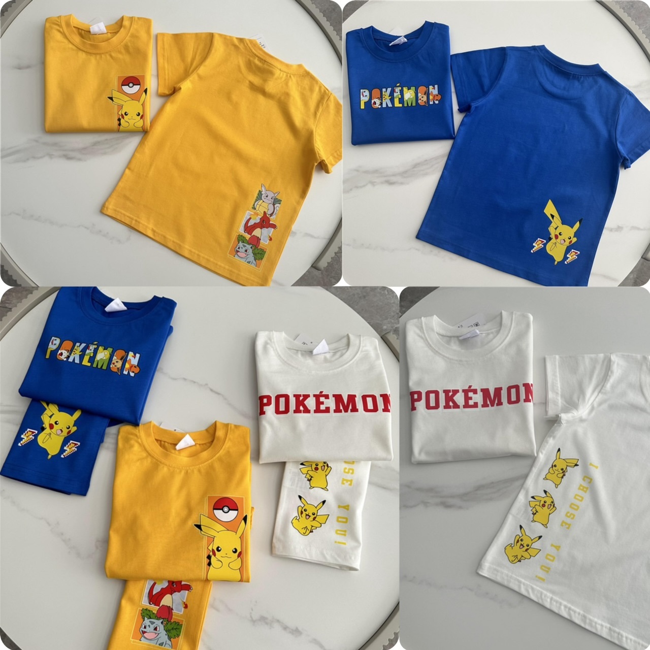 日系兒童比卡超圓領印花短袖Tee -2500393