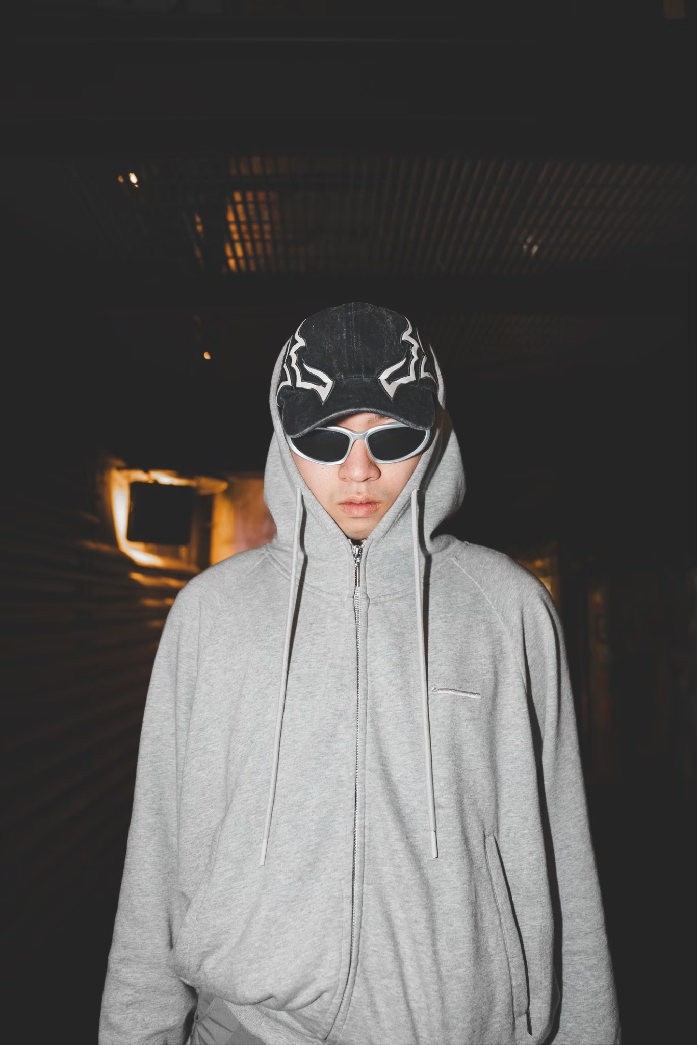 WASHED BIG LOGO CAP "BLACK" / 水洗黑帽