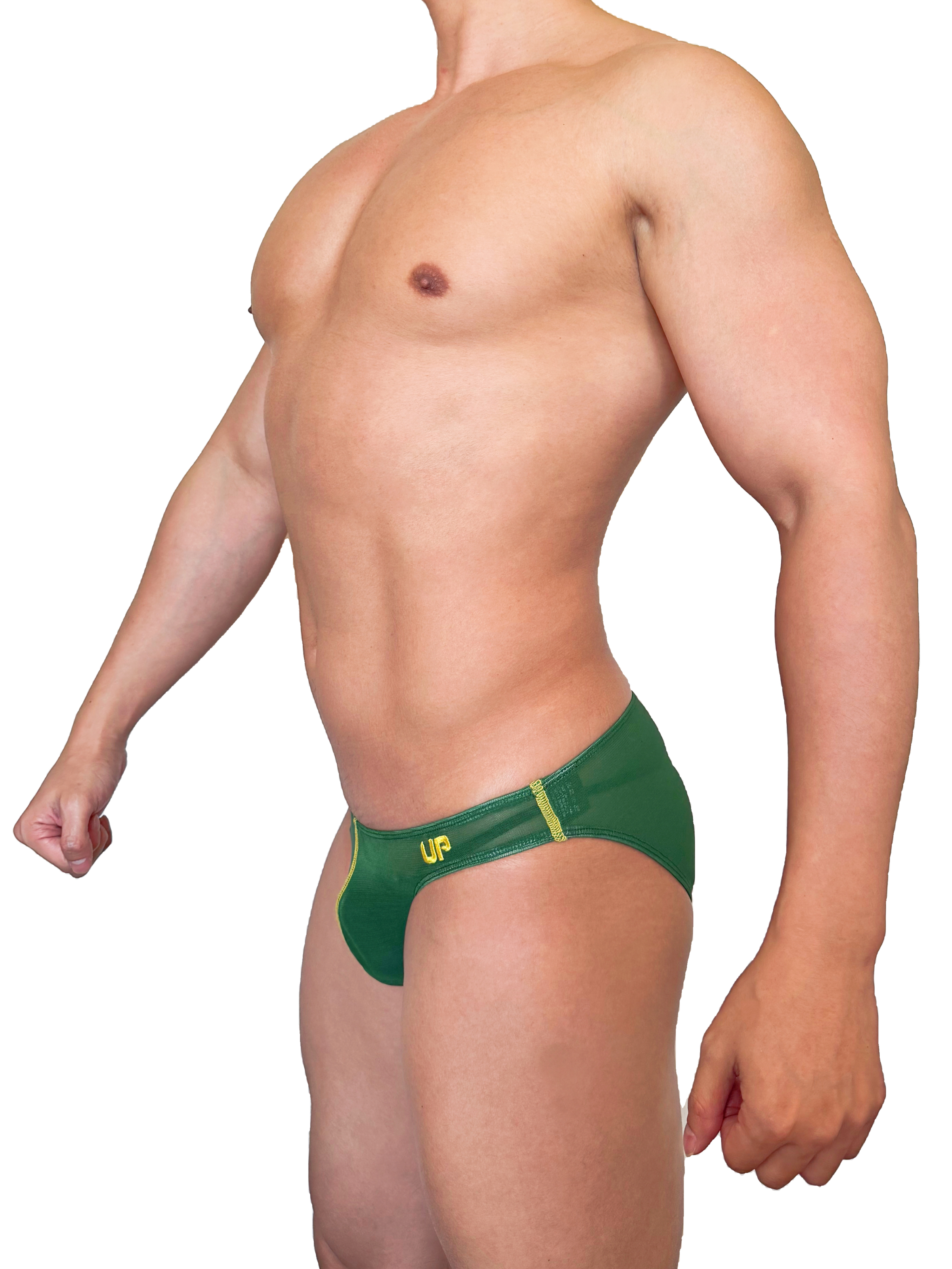 2025 全新色系 - Mesh UP Sport 低腰三角內褲 極透綠/黃