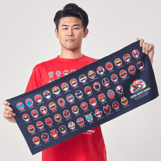 239559 Pbandai 預訂 2025/11月 スーパー戦隊50周年記念　歴代レッド　タオル