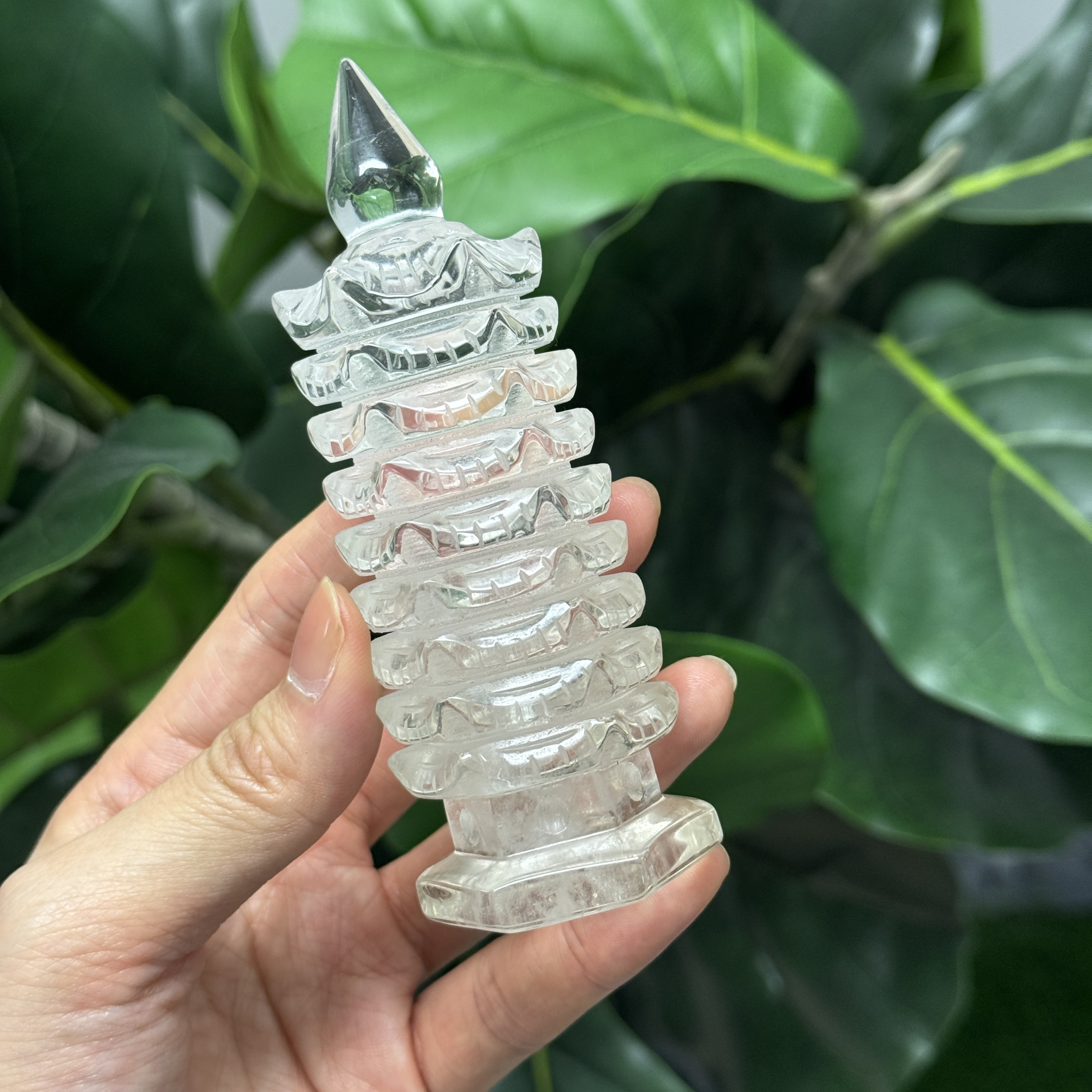 白水晶文昌塔 11.3cm WQ1615