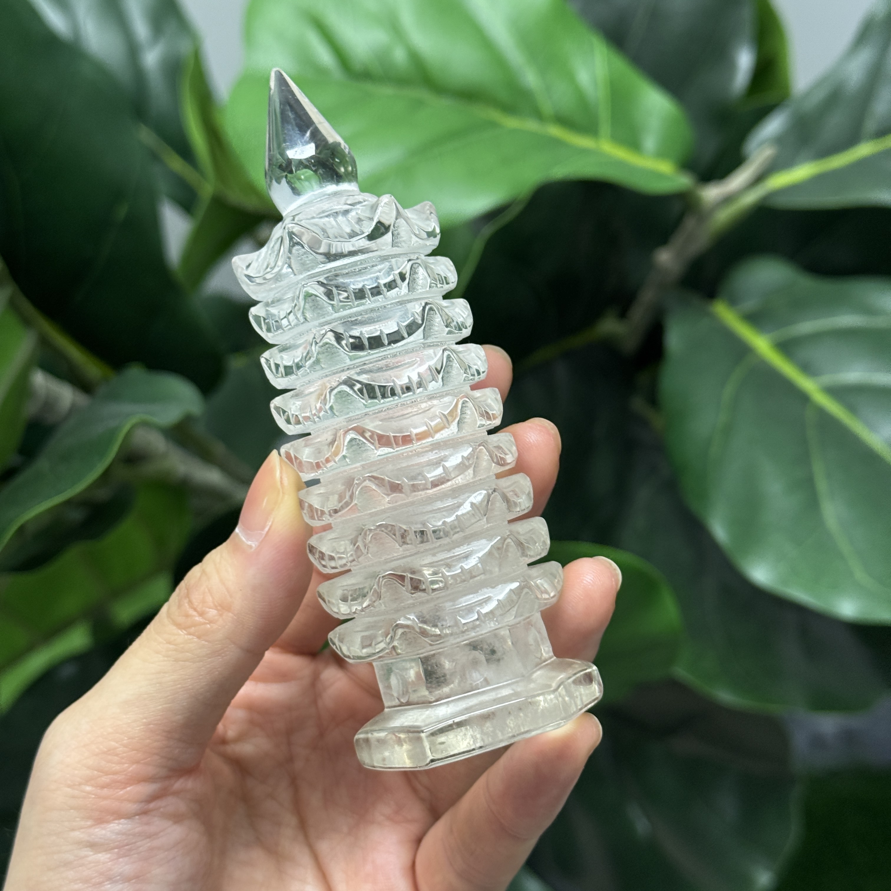 白水晶文昌塔 11.3cm WQ1615