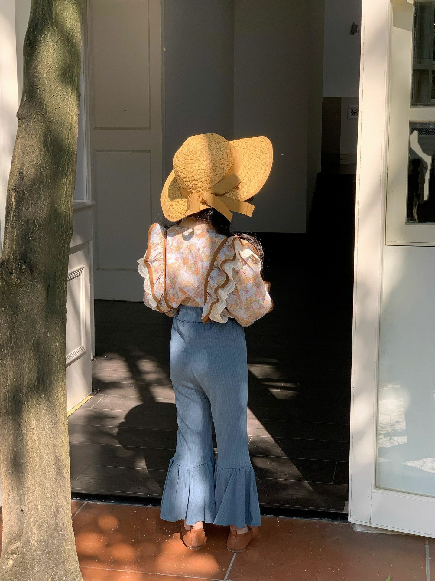 復古軟質大喇叭褲