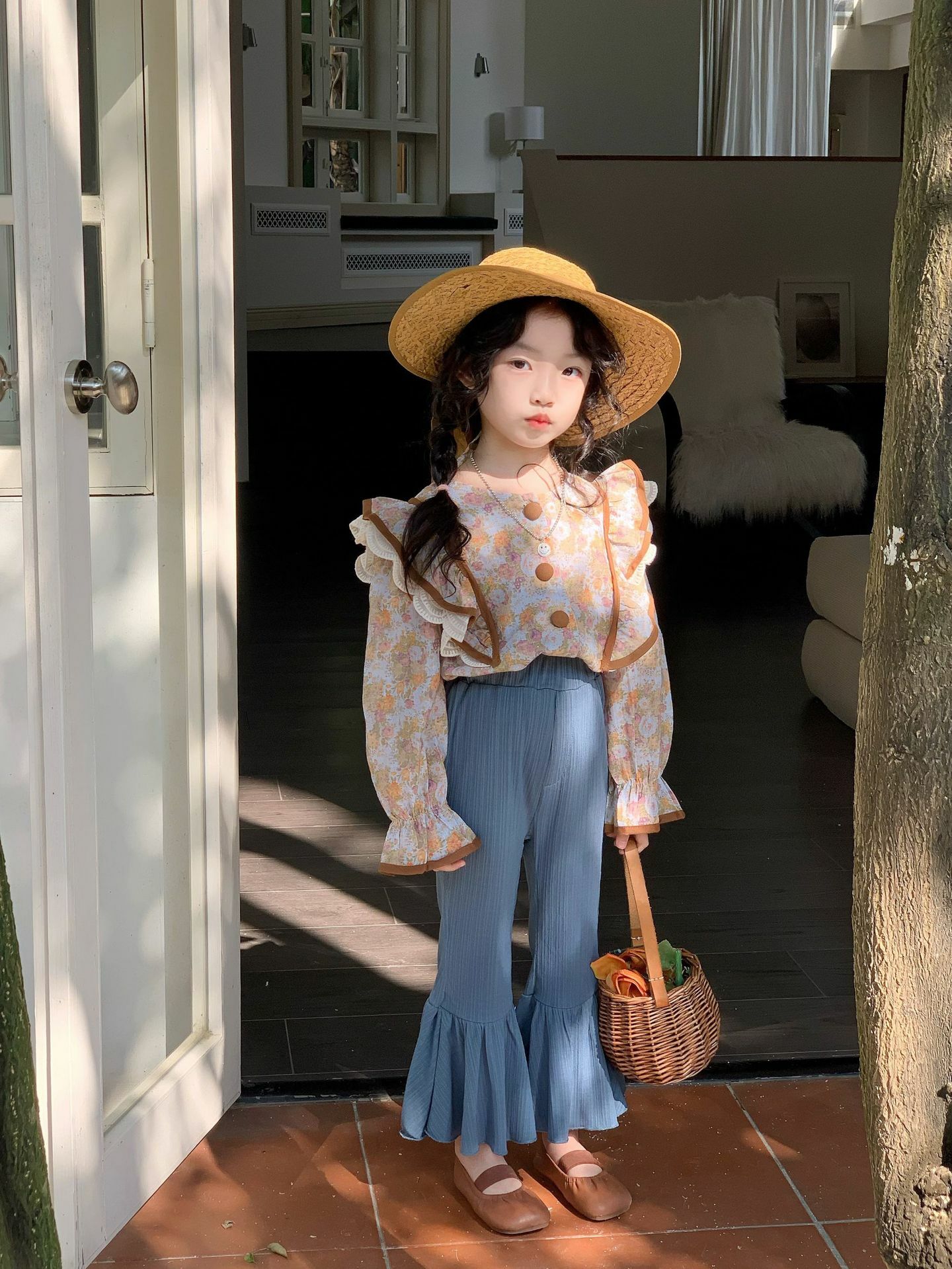 復古軟質大喇叭褲