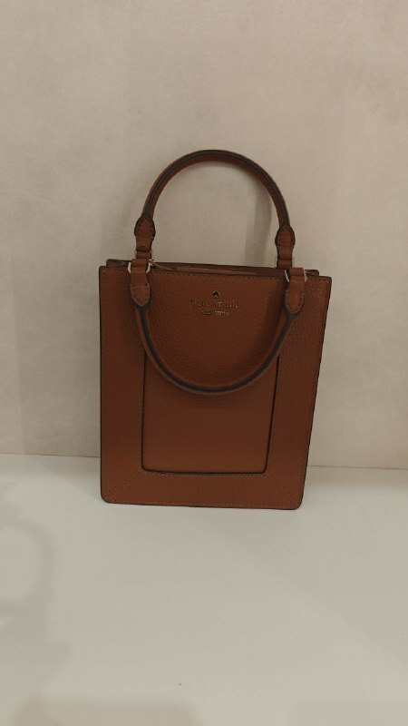 [U] KATE SPADE KI884 LENA PEBBLED LEATHER LENA MINI TOTE,WARM GINGE, 196021555817 (UK2236)