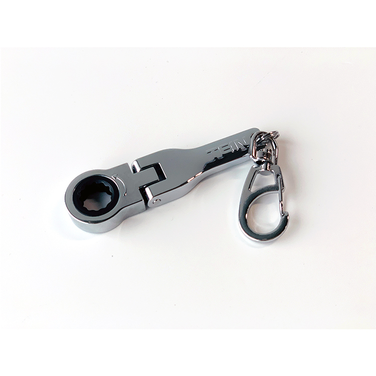 TEIN 10mm 螺絲棘輪鑰匙圈 銀