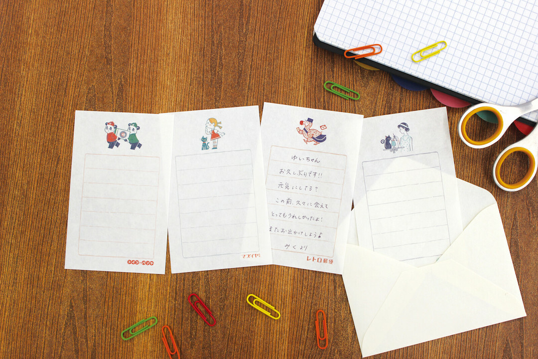 ob1toy限定 雨音 和紙便箋信封組｜日本古川紙工