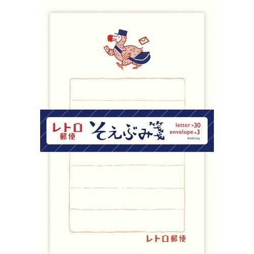 ob1toy限定 渡渡鳥郵差 和紙便箋信封組｜日本古川紙工