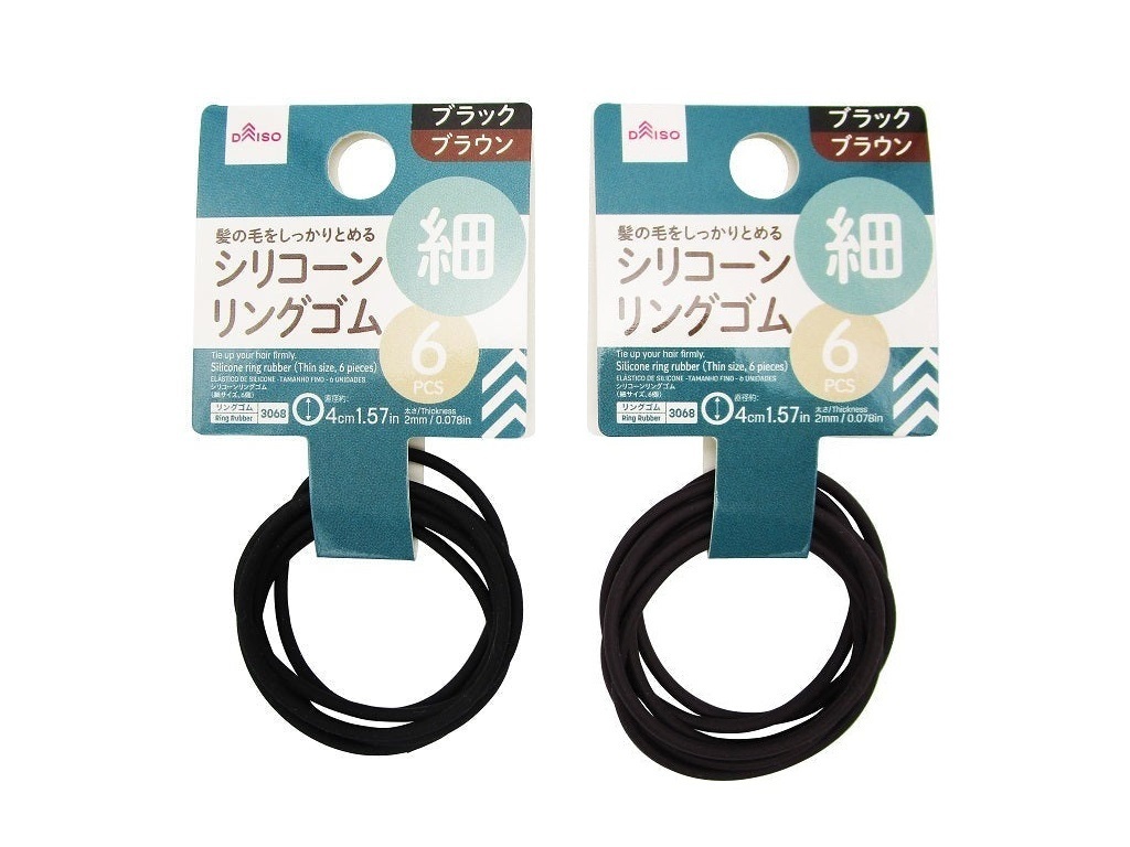 矽膠髮圈/細款 6入