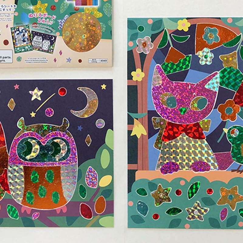 色紙馬賽克拼貼畫玩具/動物