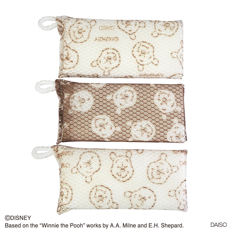 網布清潔海綿/小熊維尼 3入