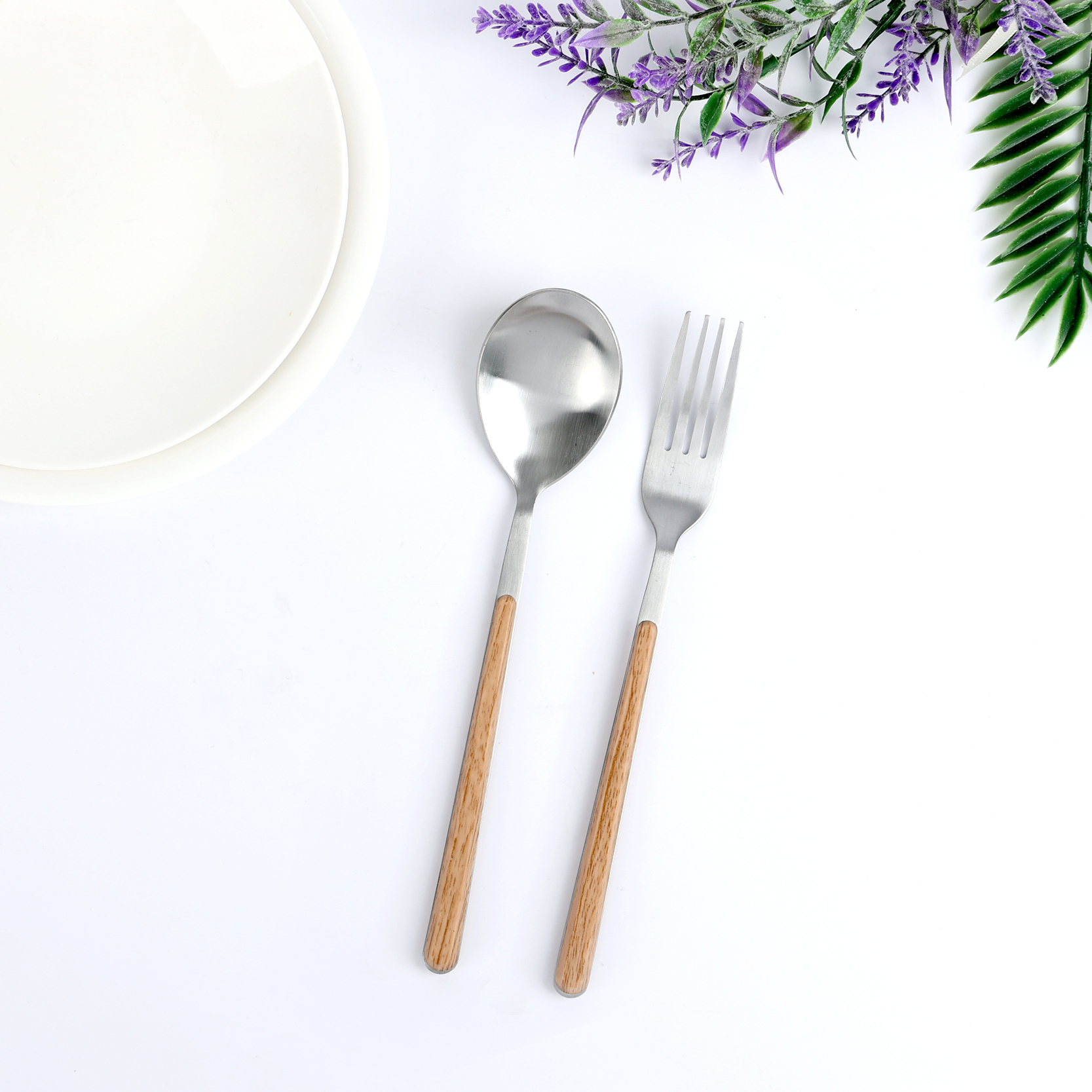 TP 簡約茶叉匙組/棕 2入