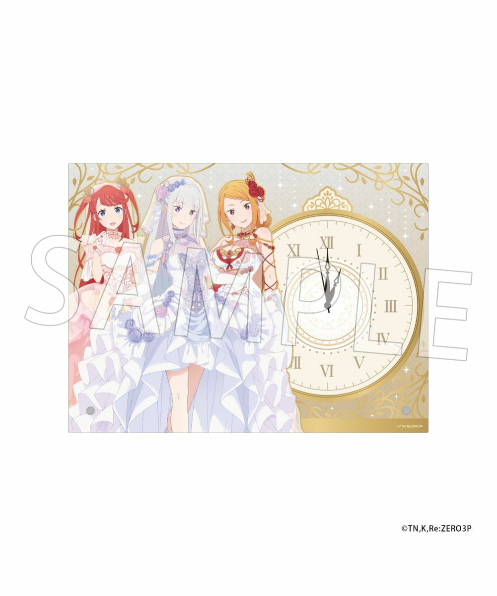 預購-「Re:從零開始的異世界生活」壓克力時鐘 婚禮 ver.【日本進口精品】