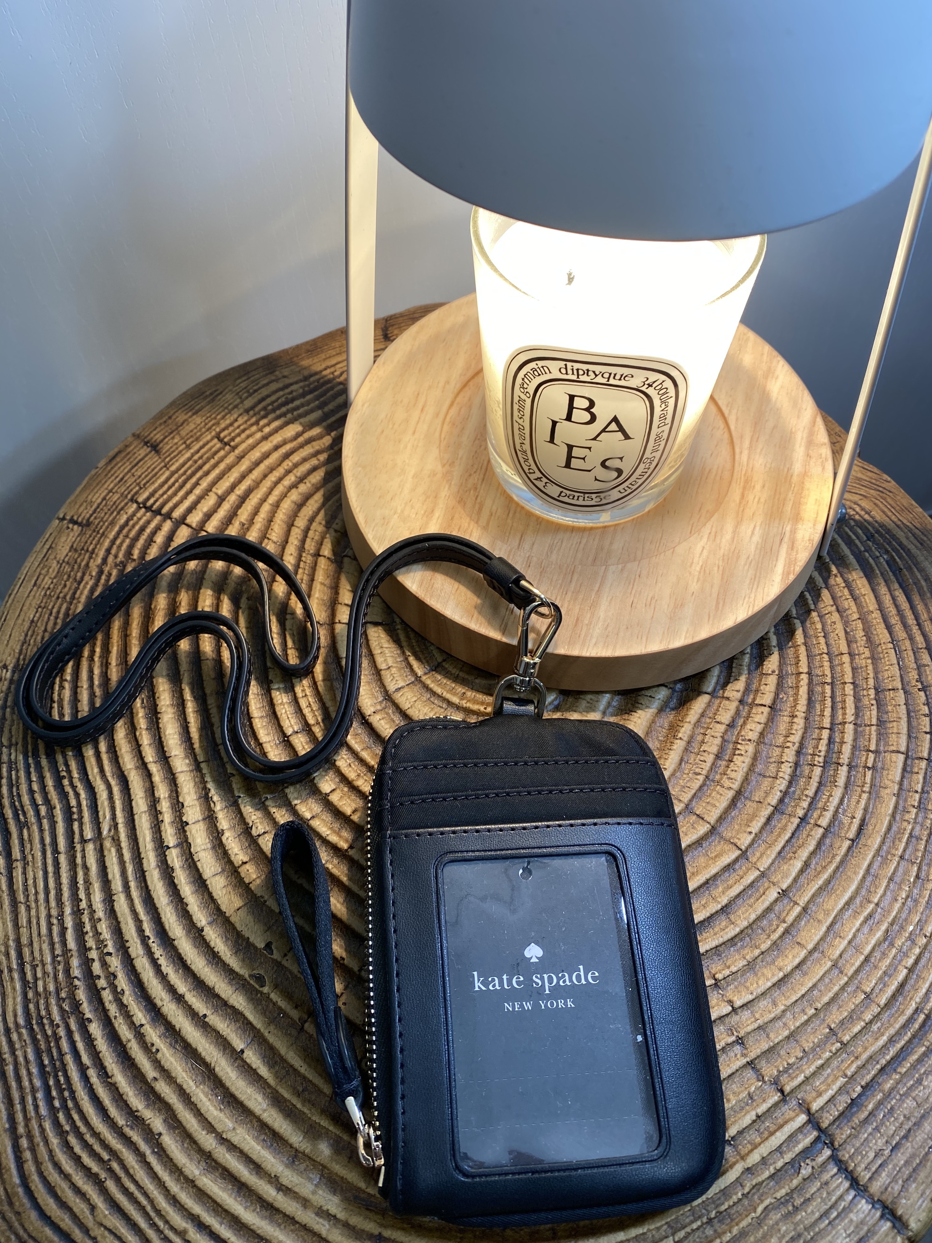 美國現貨 Kate Spade Gingham Zipper Pouch - Black