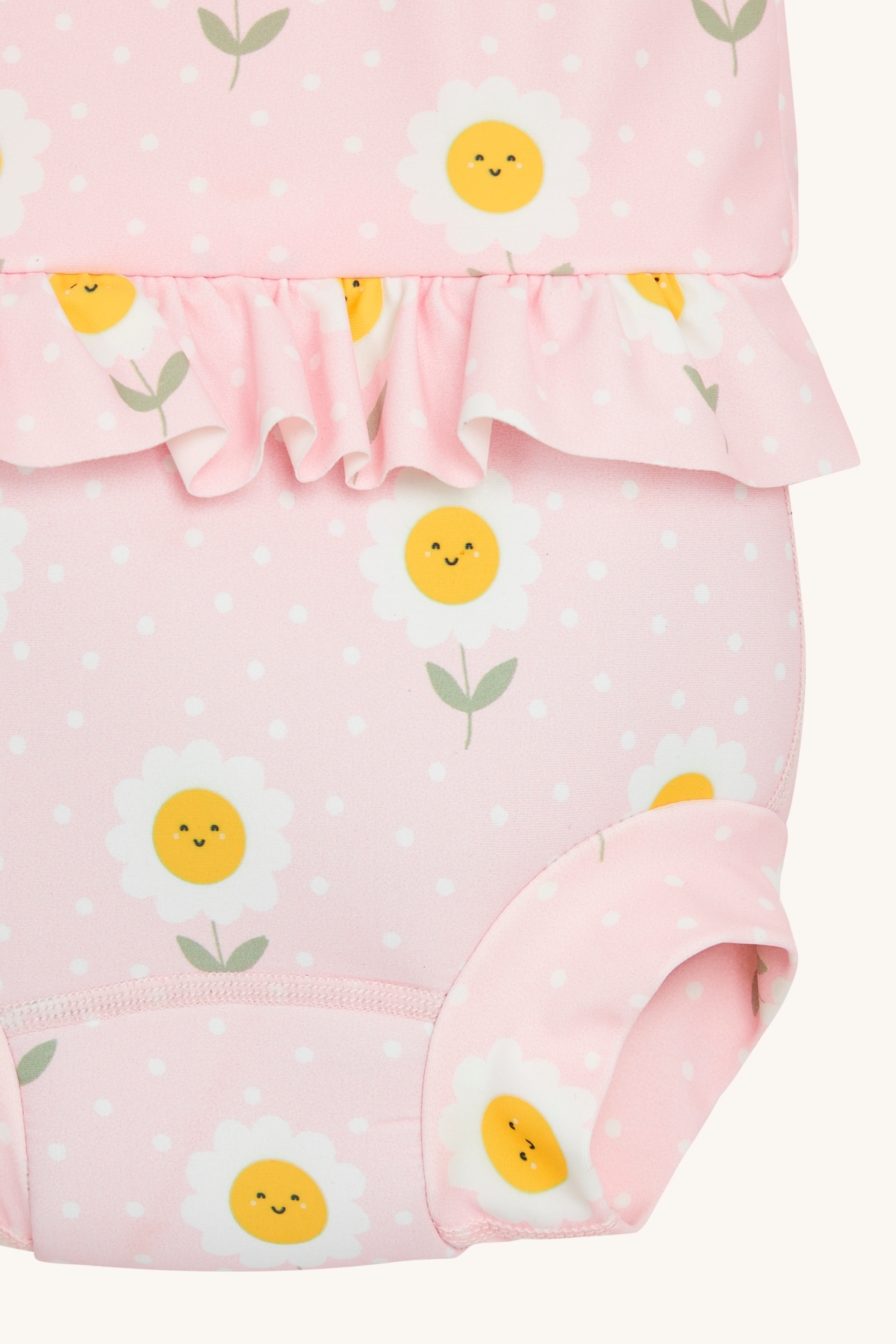 〖 Hust & Claire 〗粉色微笑小花baby尿布泳衣