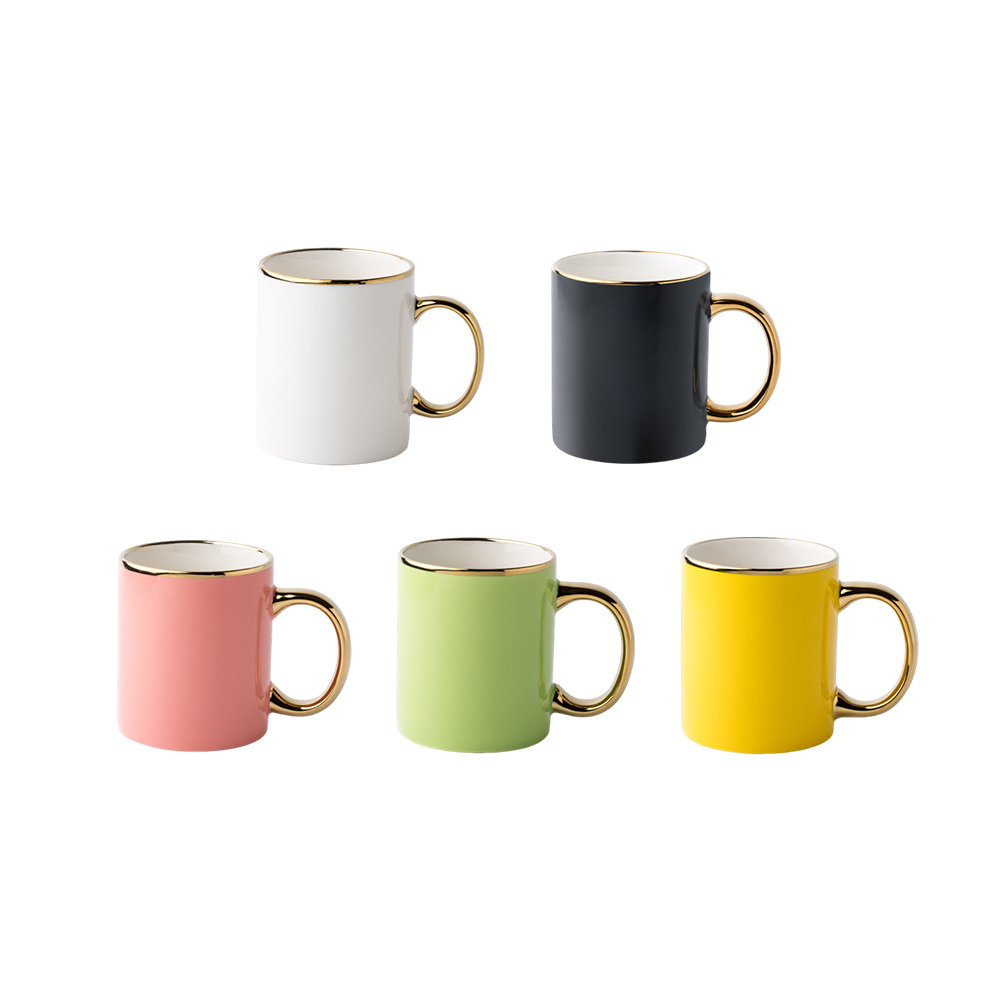 金邊電鍍陶瓷咖啡杯