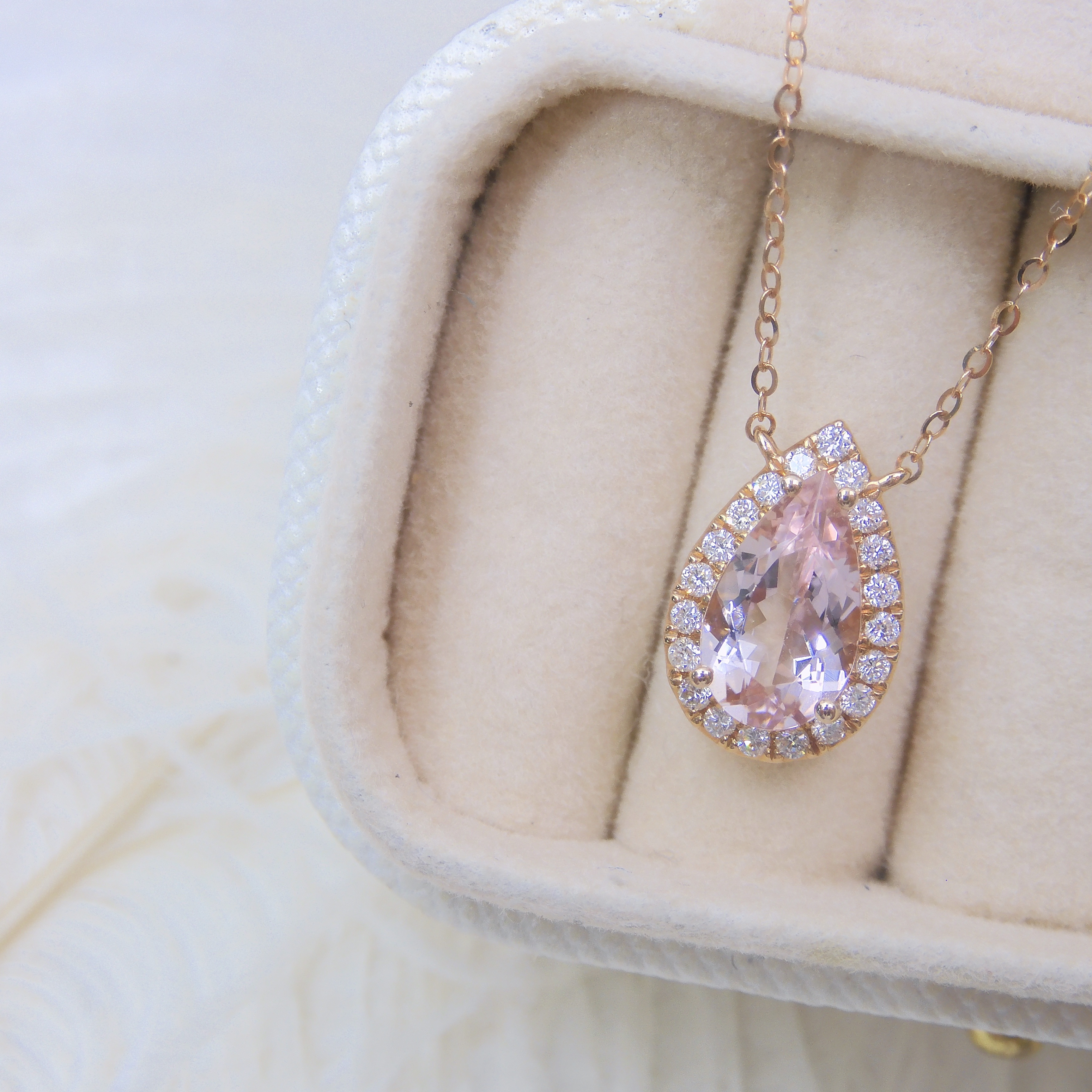 18K金 1.09ct 摩根石項鏈