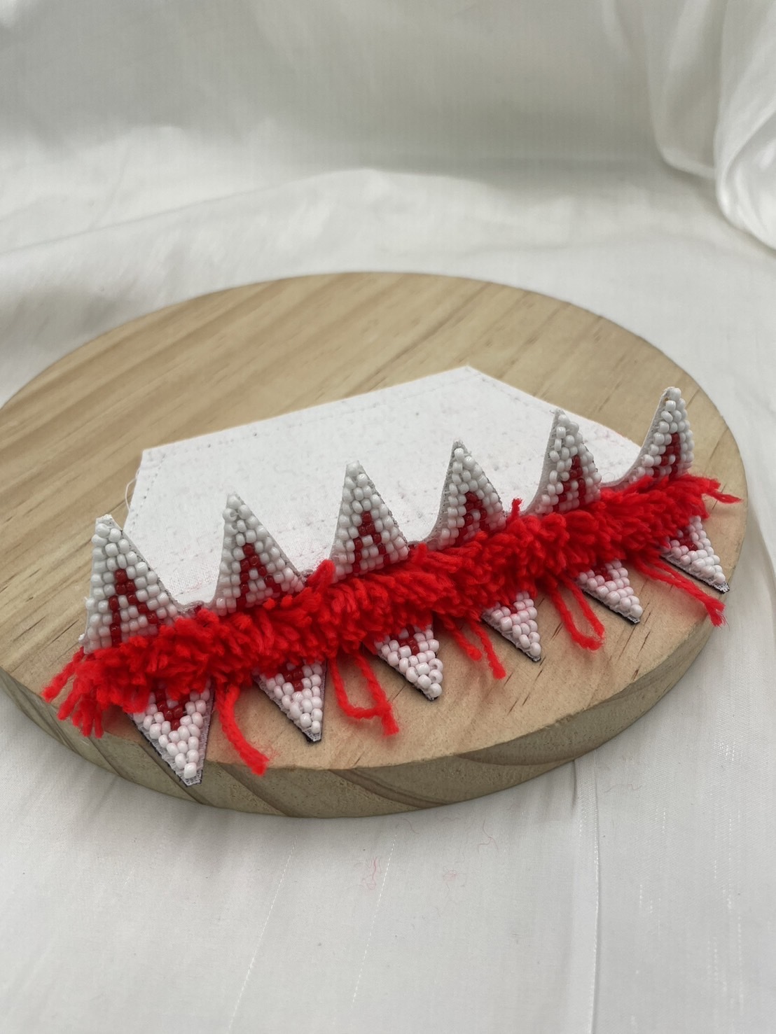 No.12(亮)大人款12瓣珠繡額花14cm