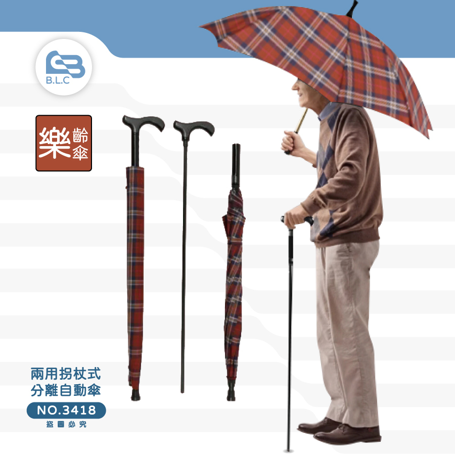 200兩用式拐杖式分離58*8K自動傘3418