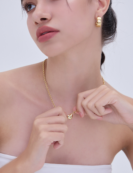 心連心磁吸項鍊(金)