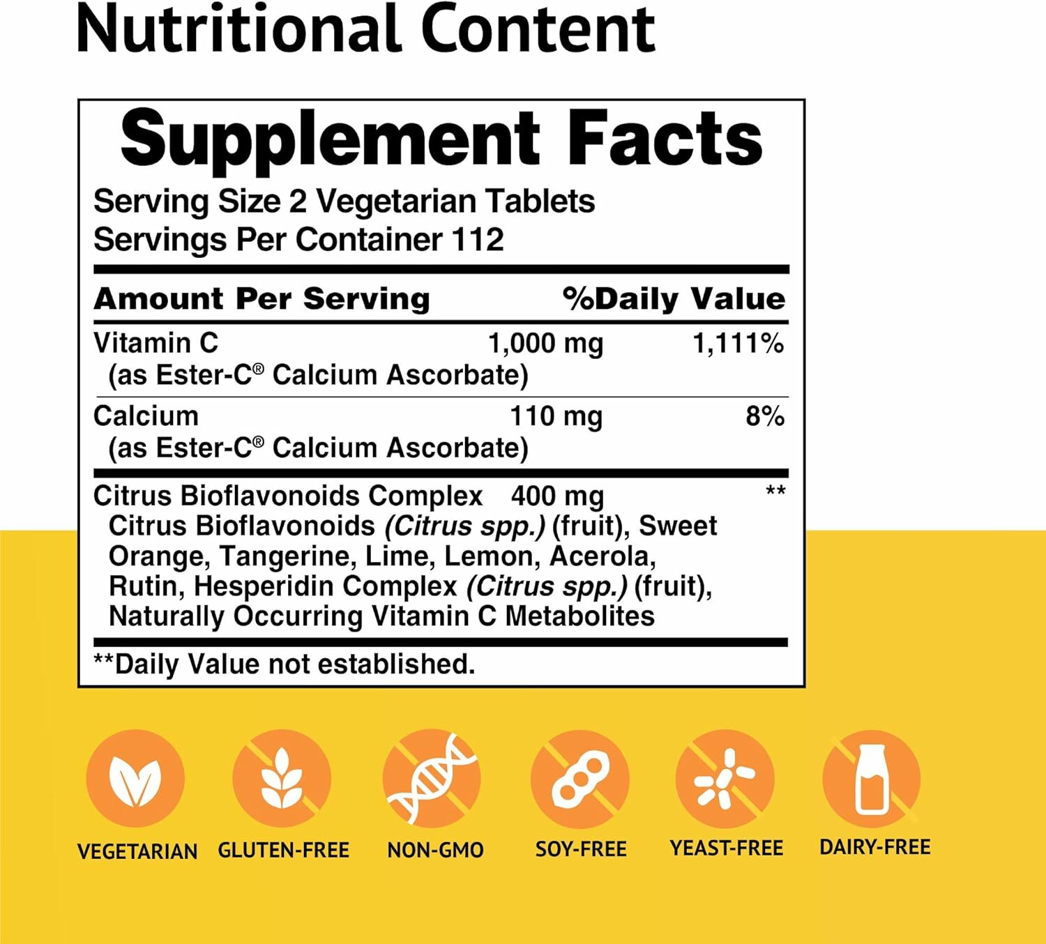 [現貨] Ester-C 酯化維他命C 500毫克 225素食錠劑 含柑橘類黃酮 American Health