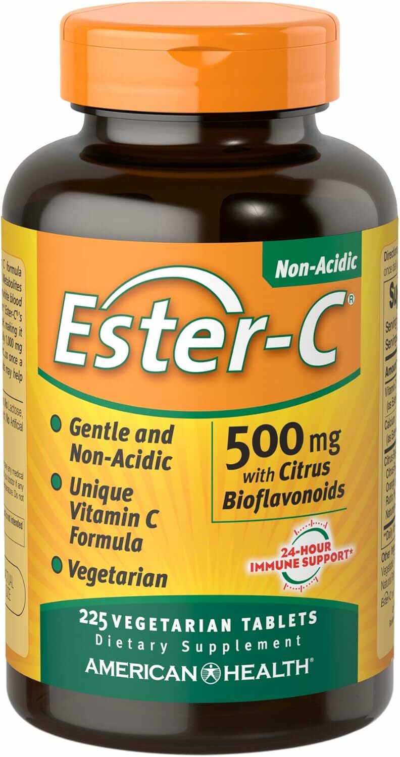 [現貨] Ester-C 酯化維他命C 500毫克 225素食錠劑 含柑橘類黃酮 American Health