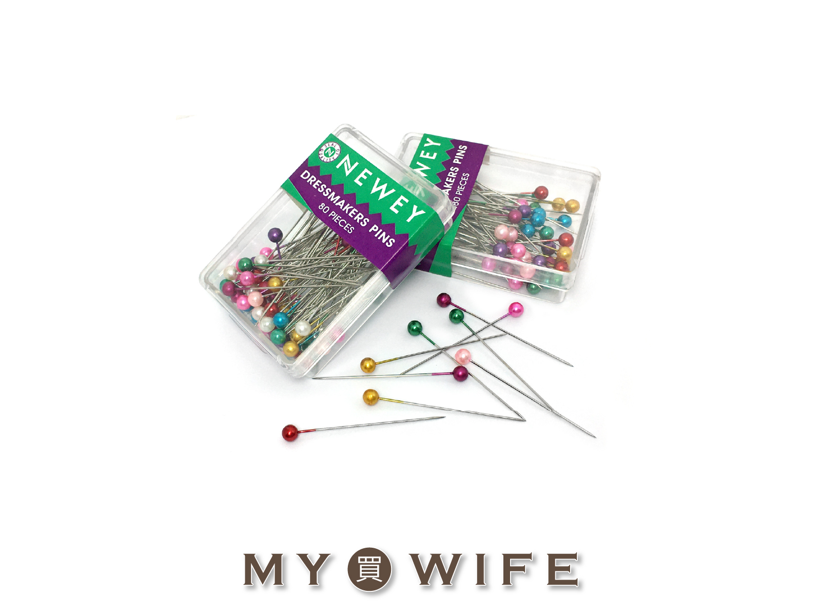 NEWEY彩色珠針(1.5吋/約40mm)_80支入