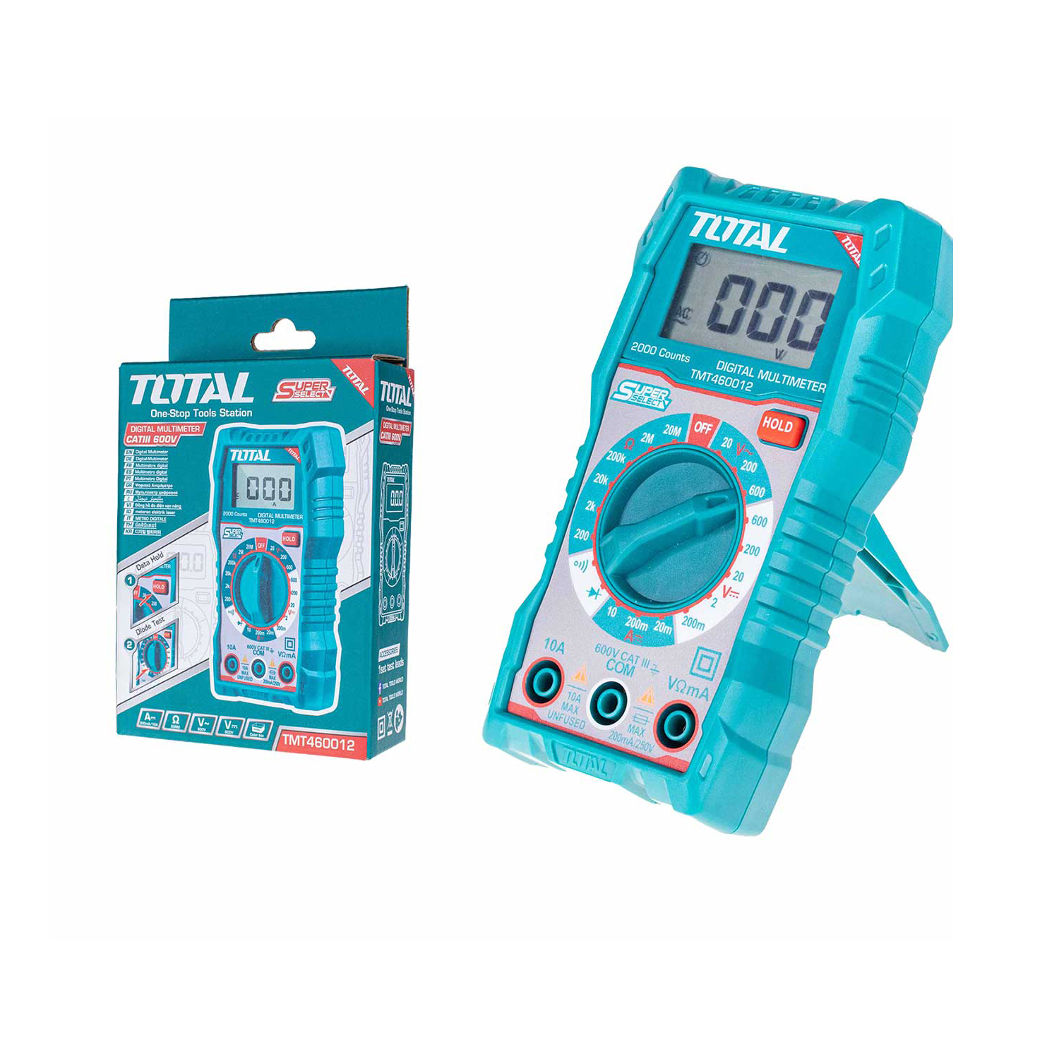 TOTAL 數位萬用電表 600V (TMT460012)