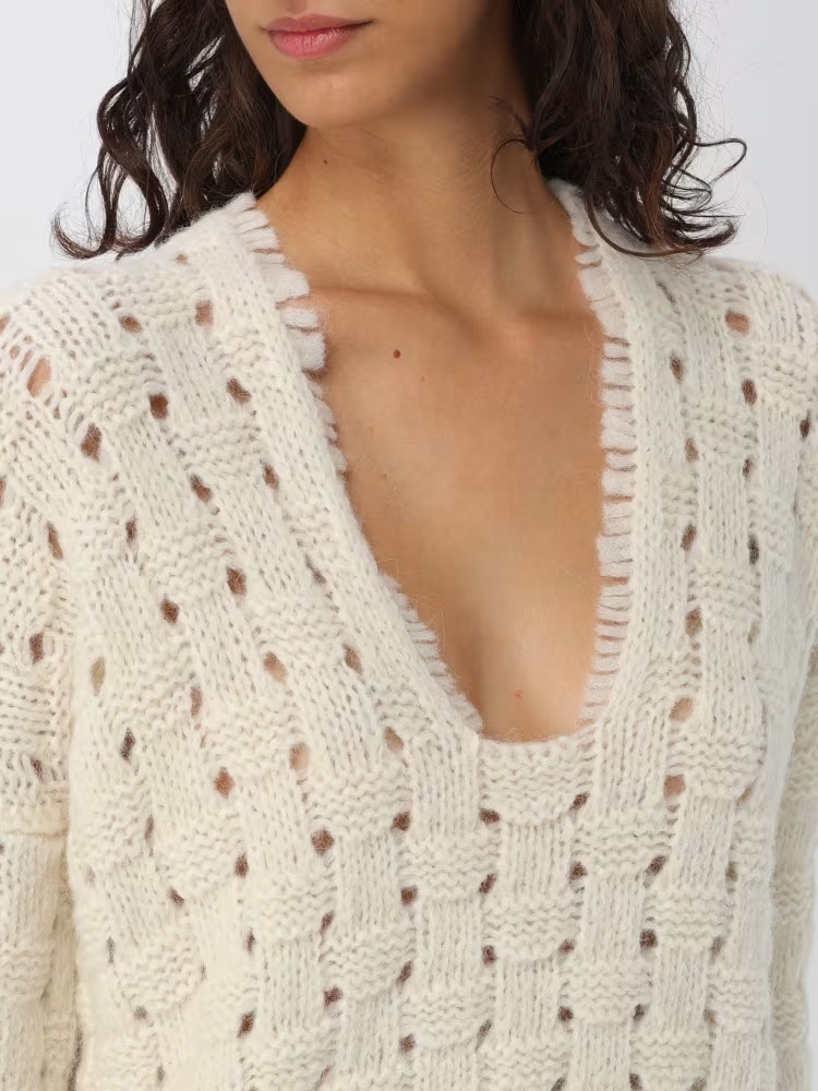 LIVIANA CONTI 洞洞V領毛衣