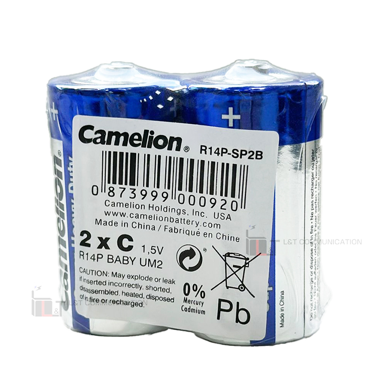 Camelion - 【2粒裝】C號 高能碳性電池(R14P-SP2B)