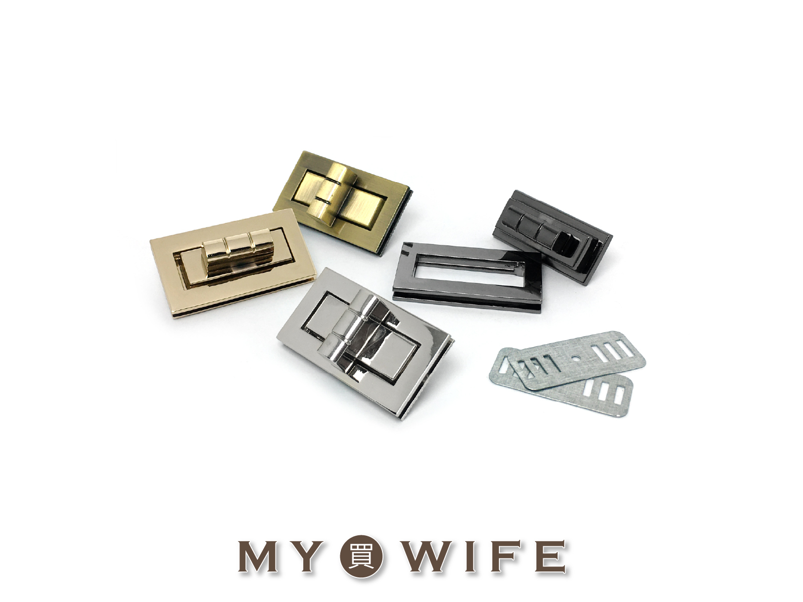 45x25mm合金轉鎖扣_轉鎖扣/包蓋扣_4色【SL-4525】