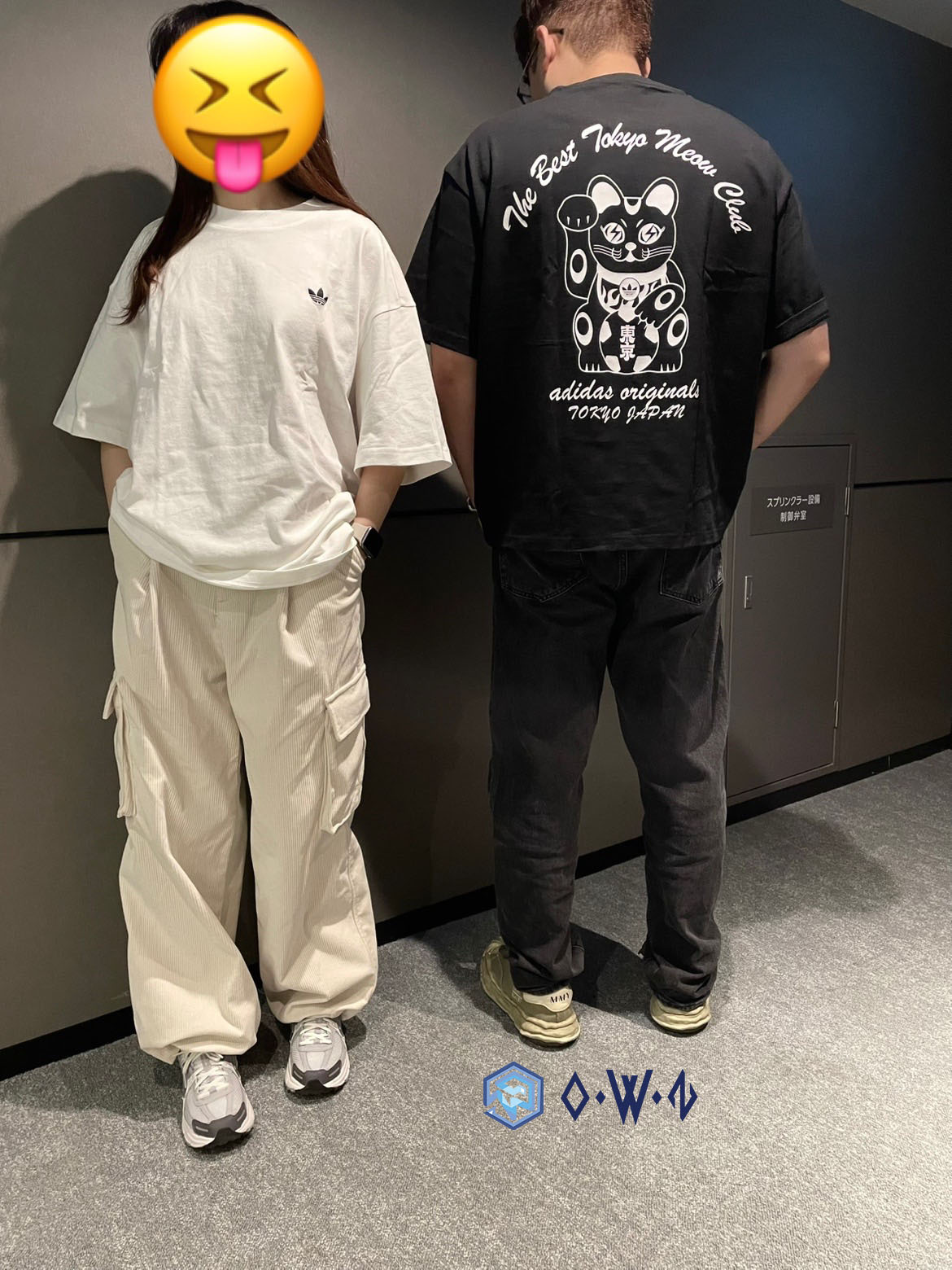 【OWN】Adidas Originals Tokyo Only 東京限定 招財貓 短袖 上衣 厚磅 不分男女 黑色 白色