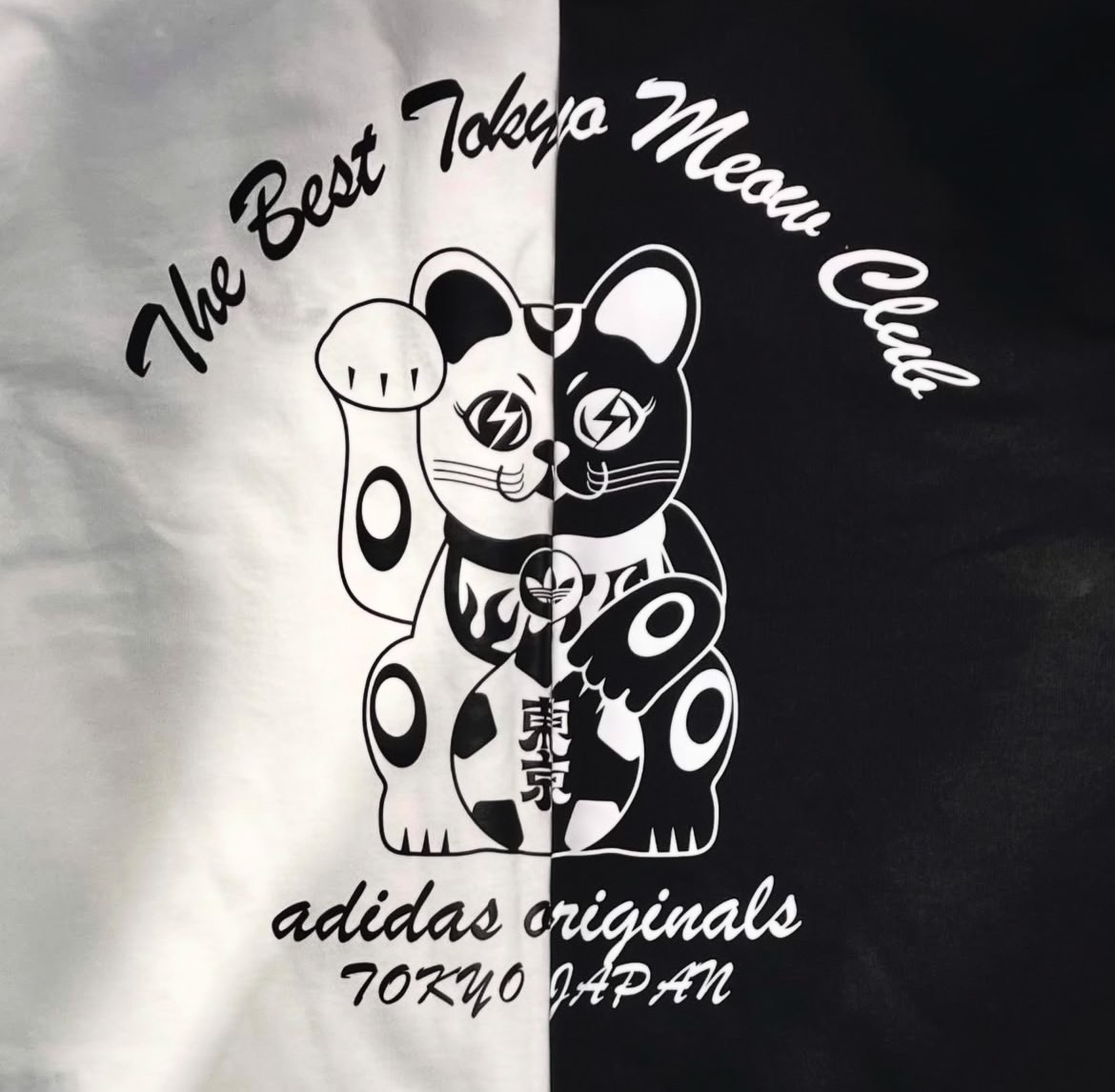 【OWN】Adidas Originals Tokyo Only 東京限定 招財貓 短袖 上衣 厚磅 不分男女 黑色 白色
