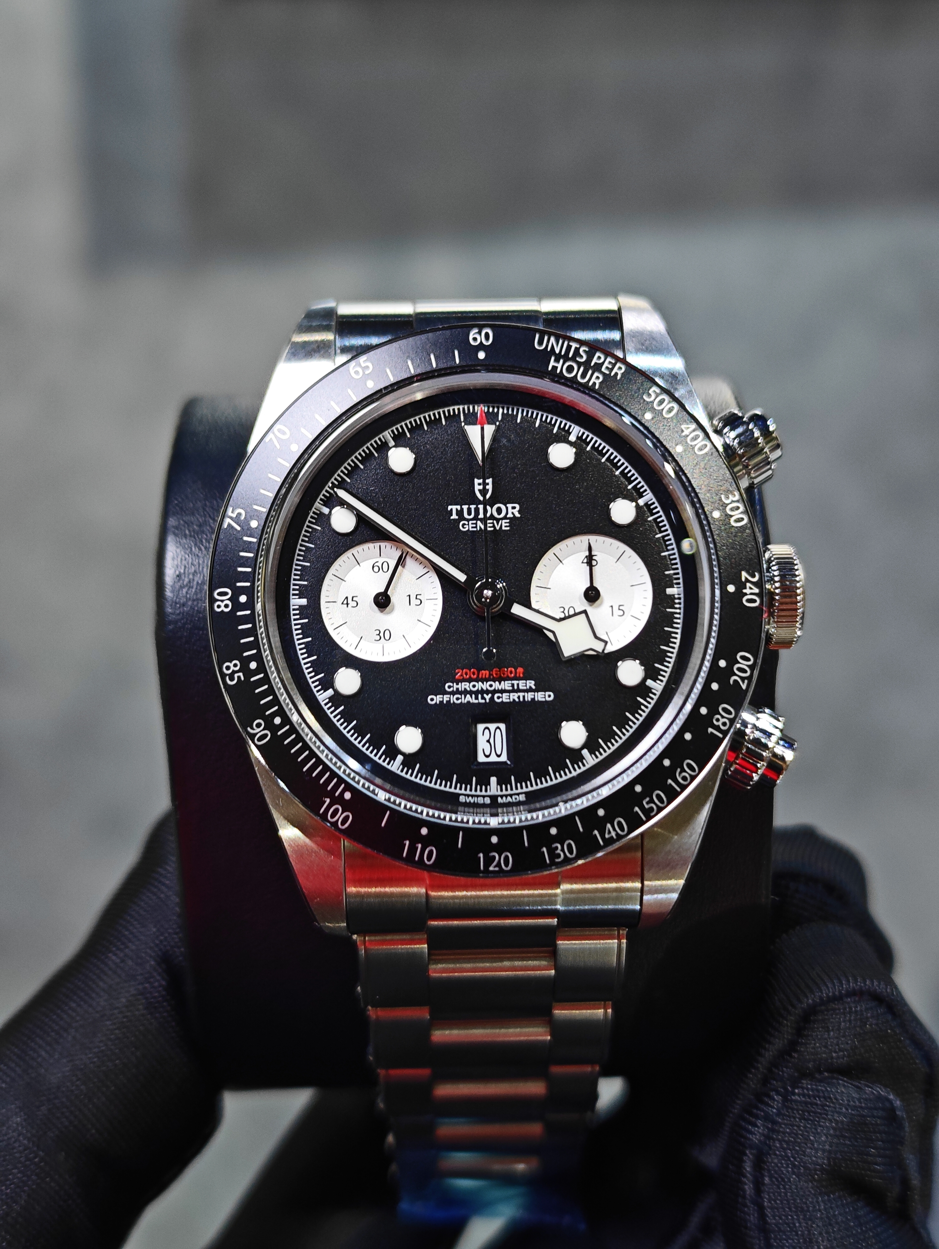 79360 | TUDOR BLACK DIAL STEEL BLACK BAY CHRONO