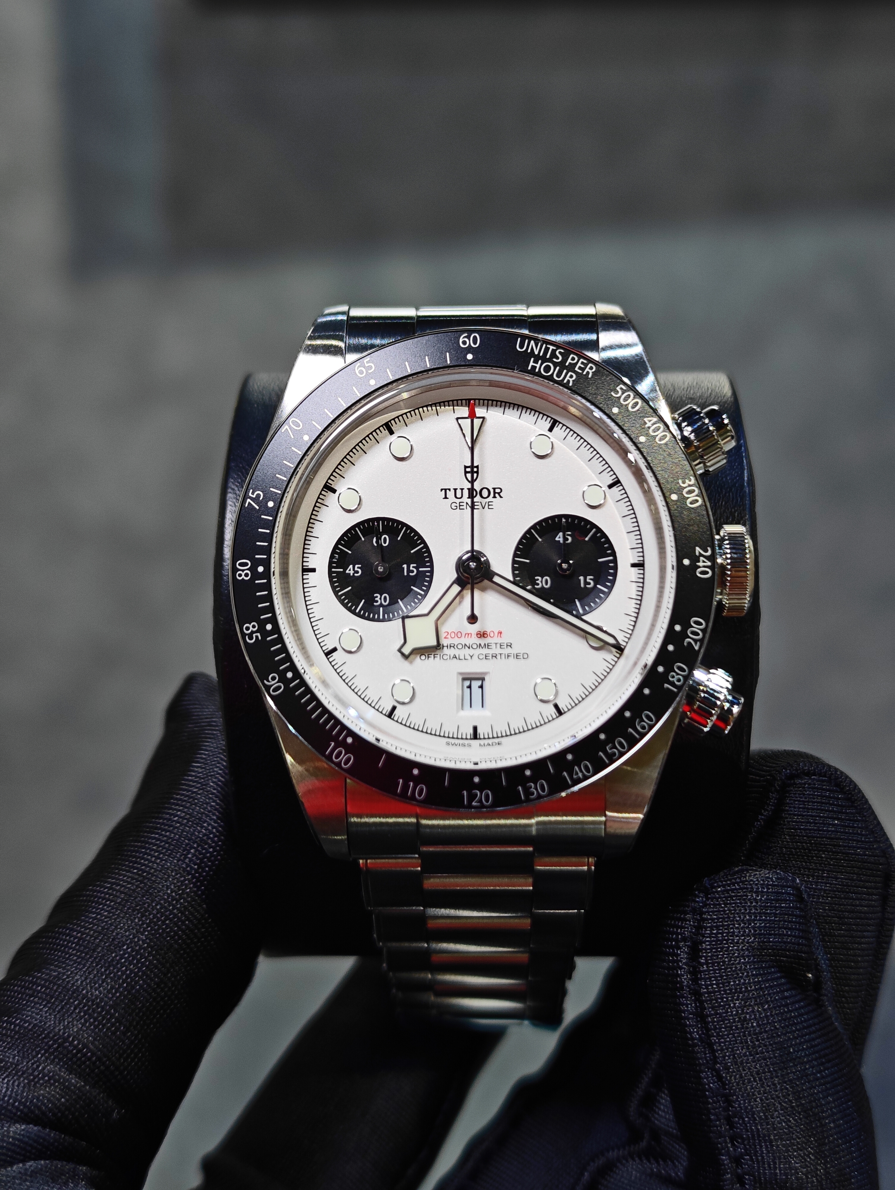 TUDOR M79360N-002 WHITE DIAL BLACK BAY CHRONO STEEL