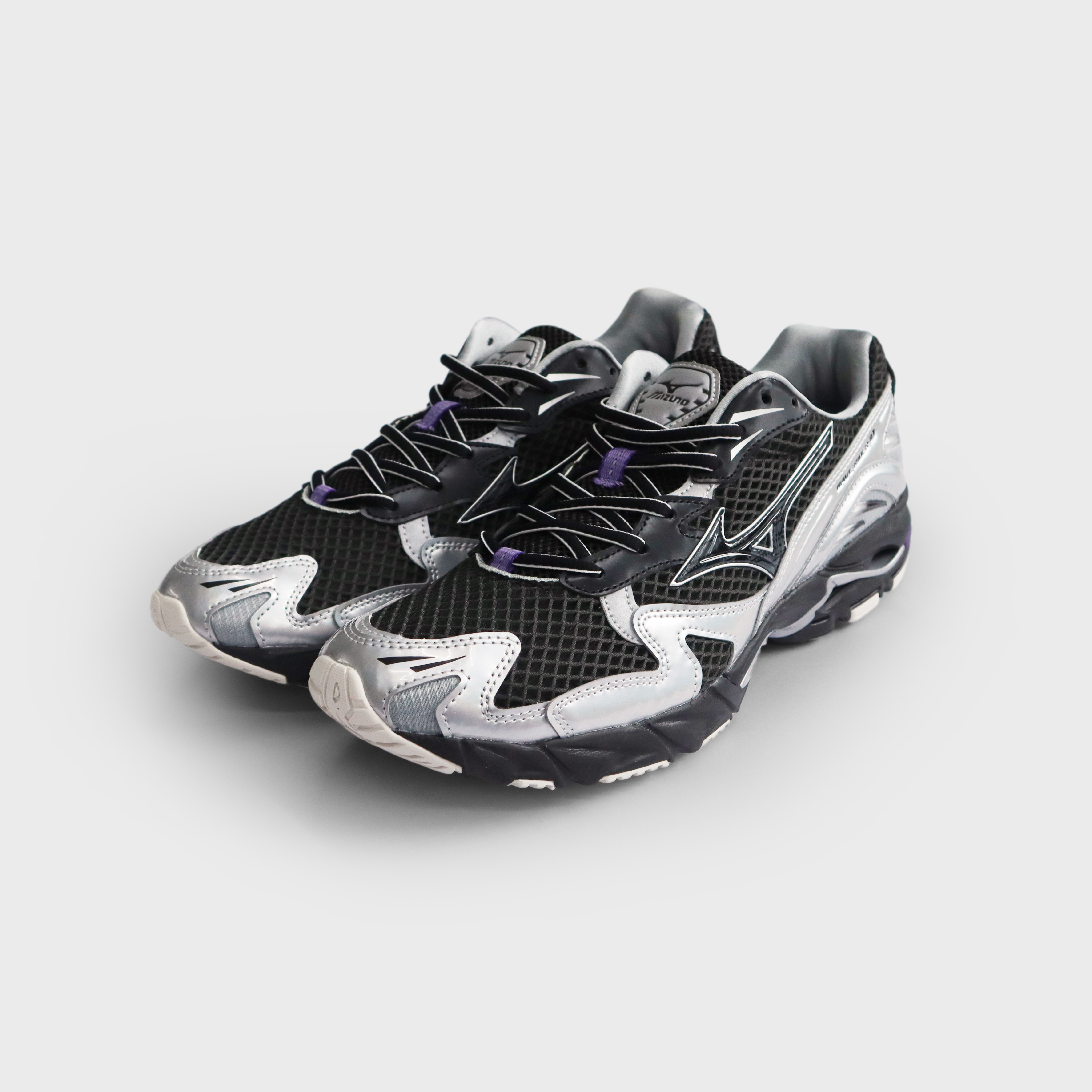 MIZUNO - WAVE RIDER 10 金屬黑/紫