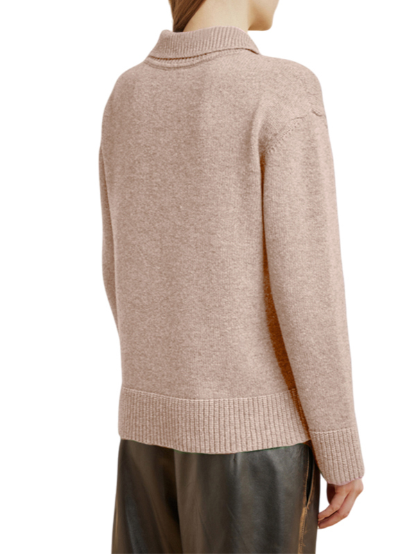 LIVIANA CONTI 半開襟針織上衣(粉膚)