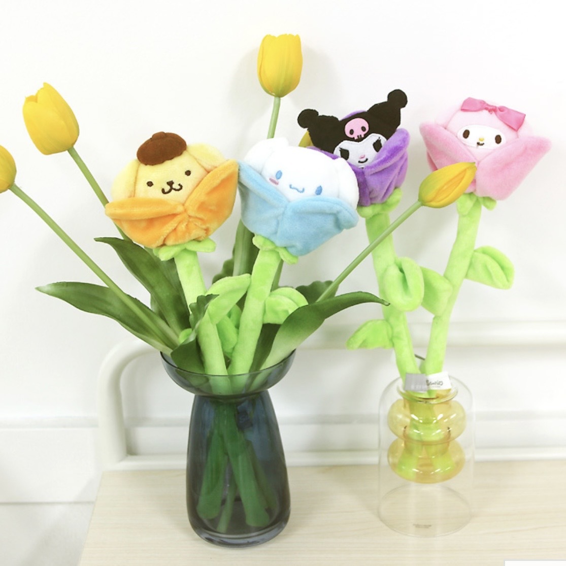 代購 SANRIO 三麗鷗 毛絨花朵 酷洛米 美樂蒂 大耳狗 布丁狗