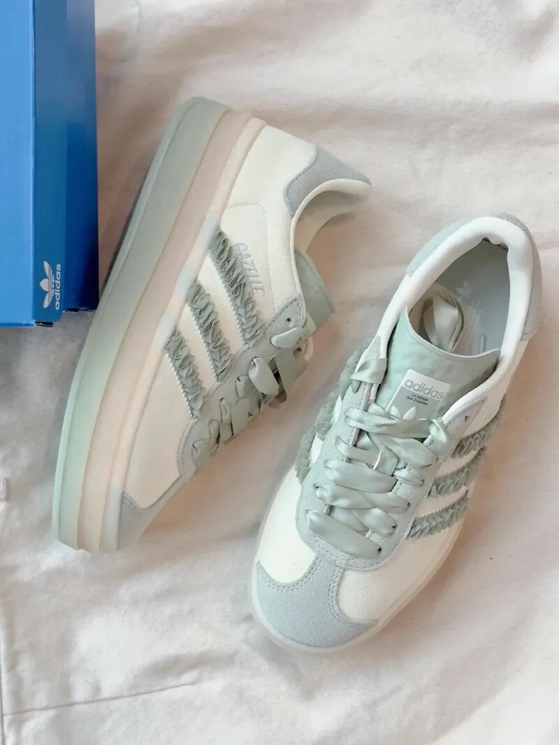 ADIDAS GAZELLE BOLD 厚底薄荷綠 芭蕾風