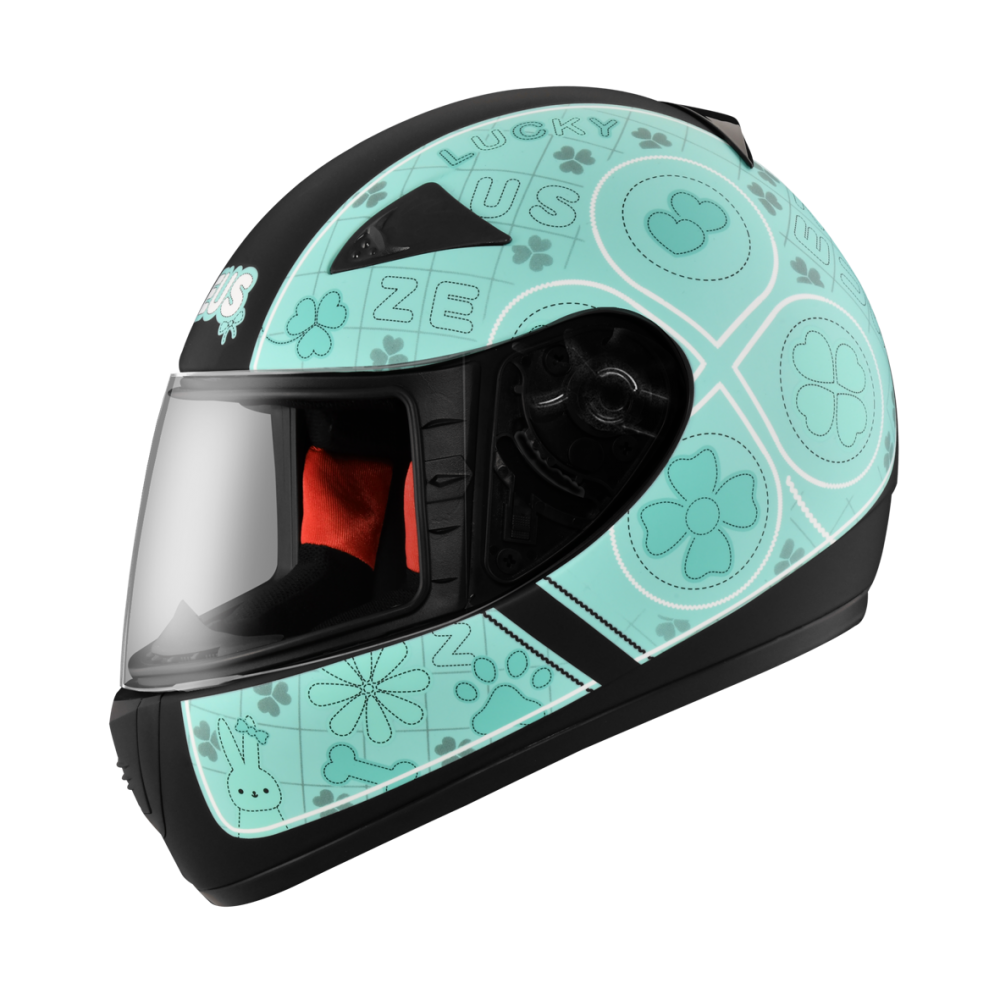 ZEUS ZS-2000C F62 消光黑/綠 彩繪 全罩帽款 小帽體