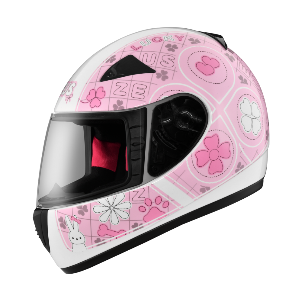 ZEUS ZS-2000C F62 白/粉 彩繪 全罩帽款 小帽體