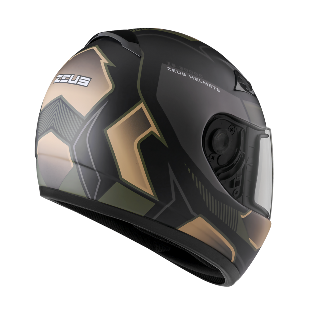 ZEUS ZS-2000C F65 消光黑/卡其 彩繪 全罩帽款 小帽體
