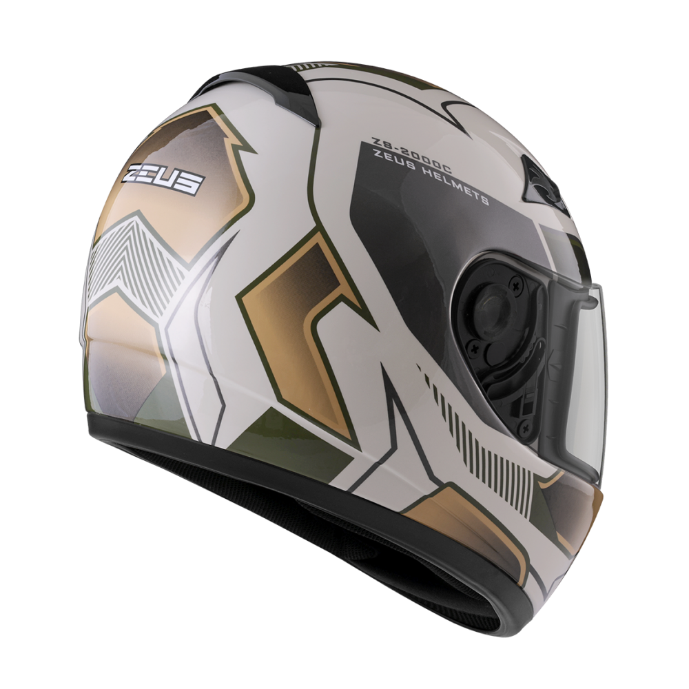 ZEUS ZS-2000C F65 暖灰/卡其 彩繪 全罩帽款 小帽體
