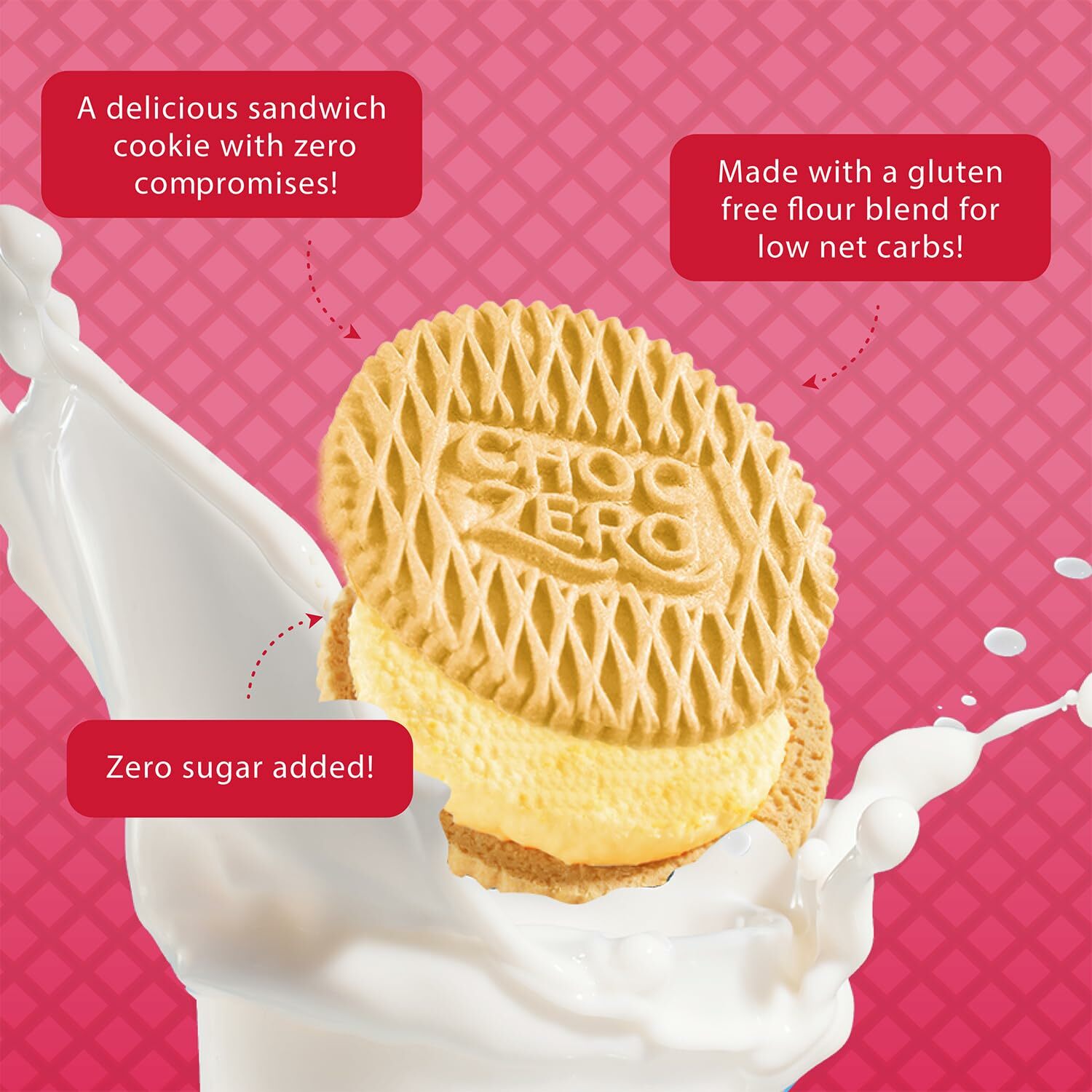 Choczero 無麩質低碳肉桂雲尼拿夾心曲奇 252g (新舊包裝隨機發送)