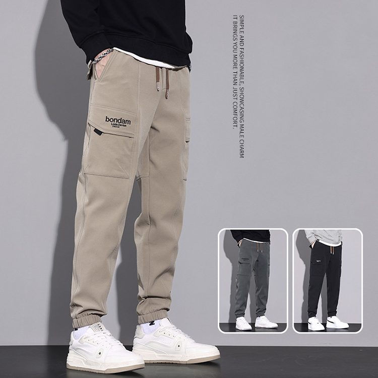 男士顯高百搭寬鬆休閒束腳工裝褲(S-4XL)