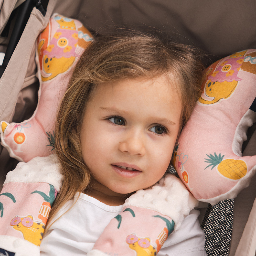 La Millou波蘭 天使枕｜石虎渡假中(粉底)｜雲朵白